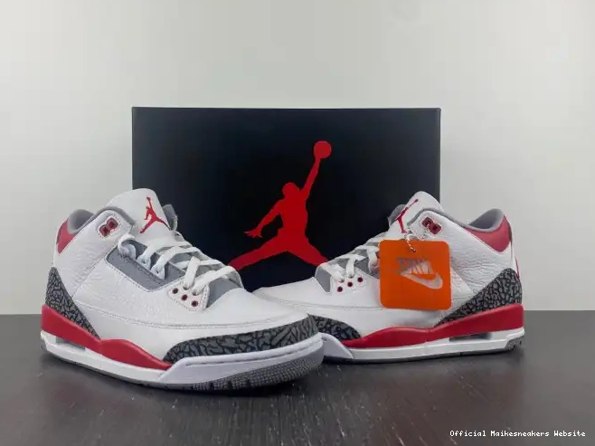 Official Maikesneakers 3 Jordan OG Red DN3707-160 Air Fire 0416